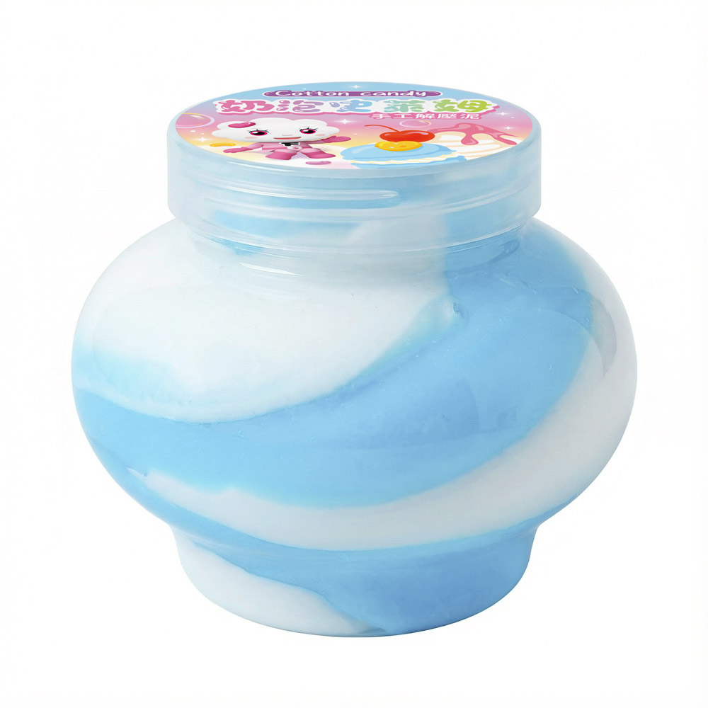 奶泡史萊姆-白藍色